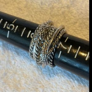 Silver plated knot ring